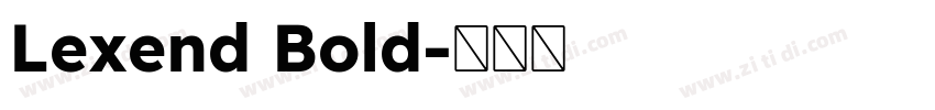 Lexend Bold字体转换